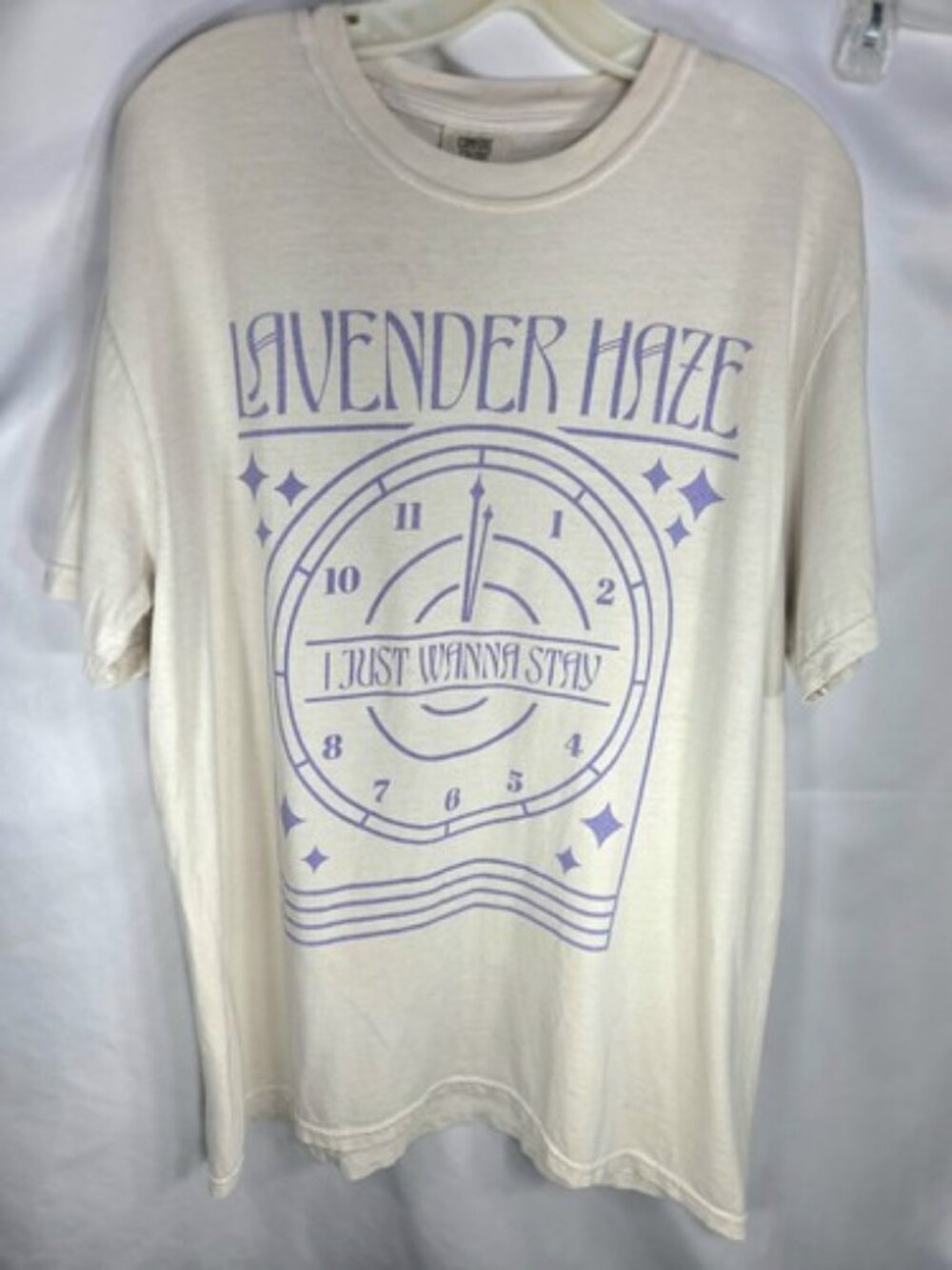 Taylor Swift Inspired Lavender Haze Comfort Colors Ivory T Shirt Size Large